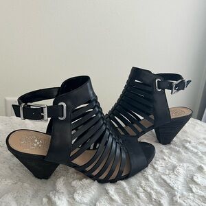 Vince Camuto Black Strappy Heeled Sandals